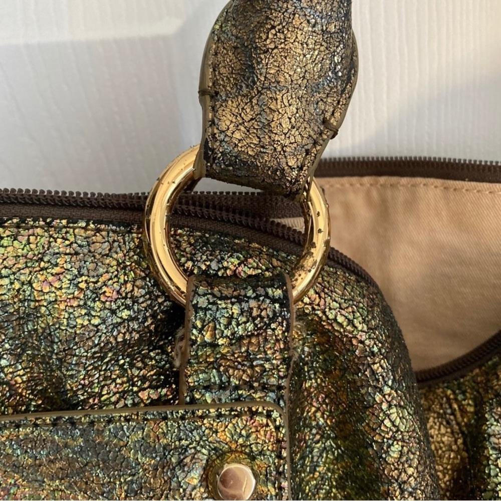 Lodis Metallic Iridescent Multi-Color Leather Tote - Picture 5 of 5
